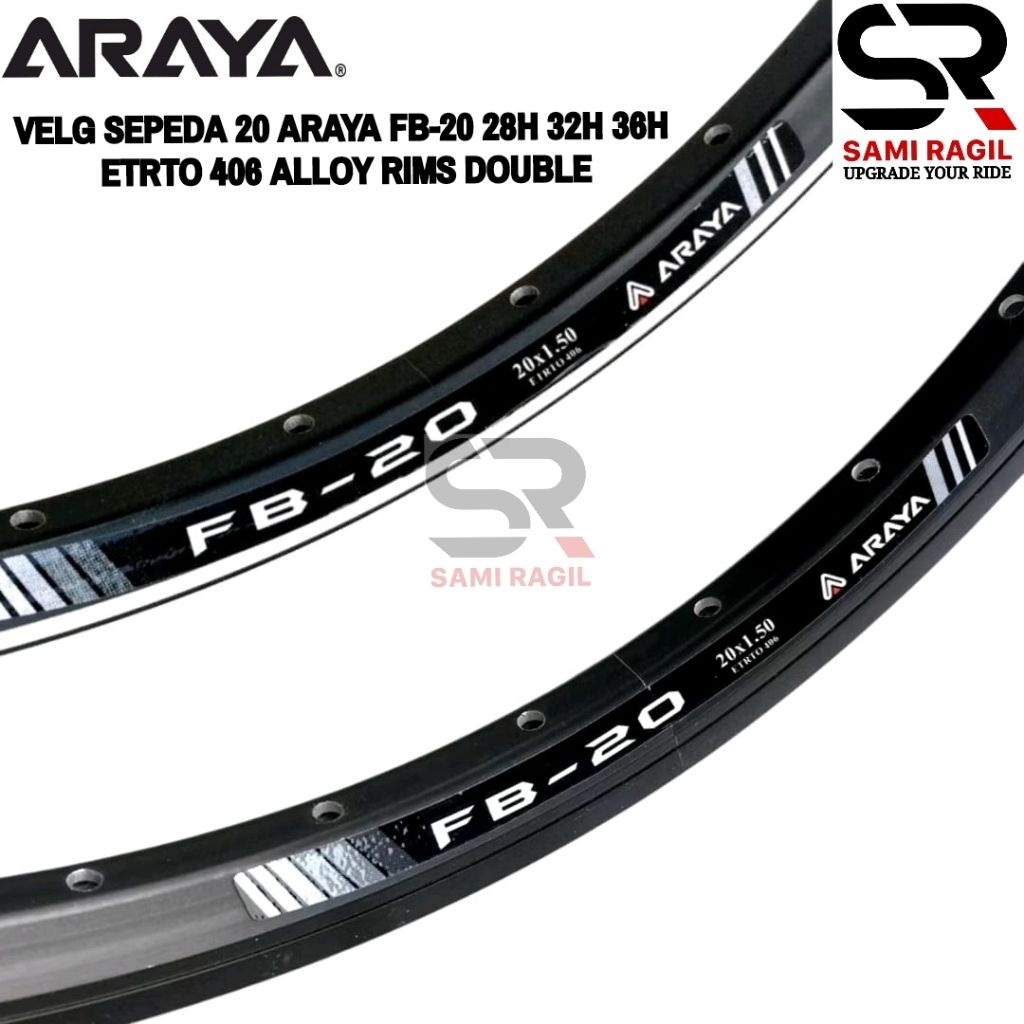 Jual VELG SEPEDA 20 ARAYA FB-20 LUBANG HOLE 28 28H 32 32H 36 36H FB 20 ...