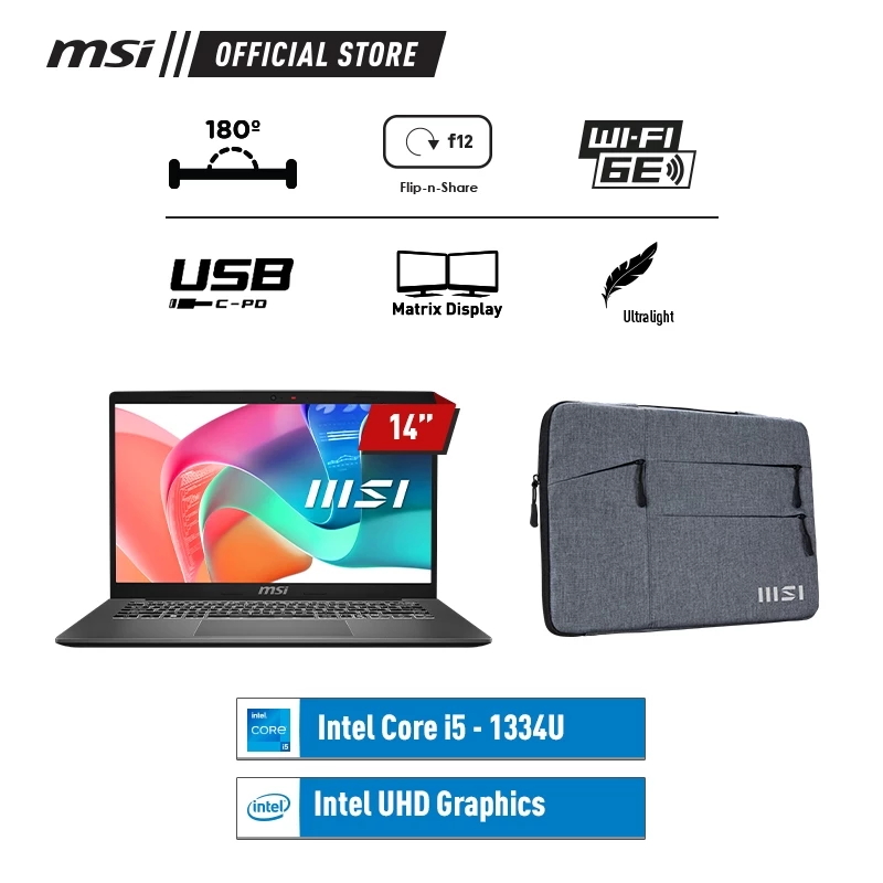 MSI Modern 14 Core i5 laptop terbaik untuk kerja dan kuliah