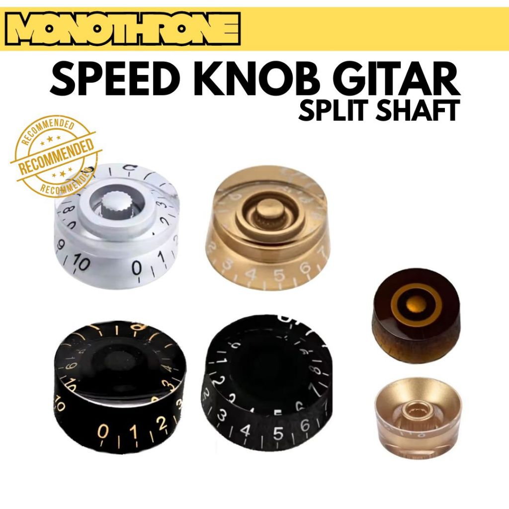 Jual speed knob gitar bass split shaft knob gitar volume ...