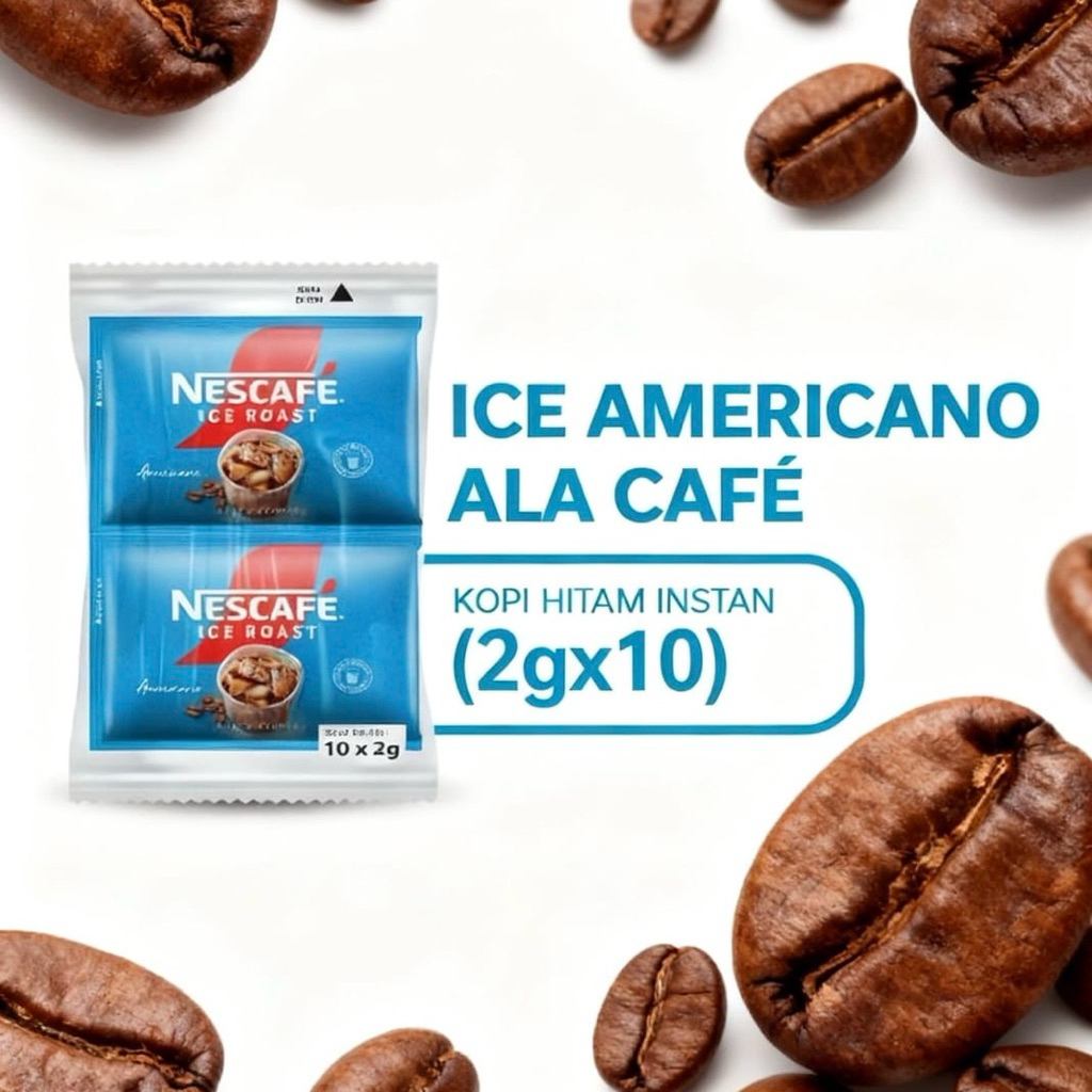 Jual NESCAFE ICE ROAST AMERICANO Kemasan Sachet 2g - Larut Sempurna ...