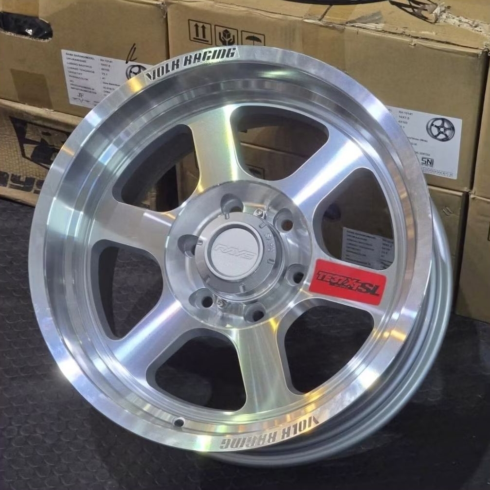 Jual velg rally ring 18 VOLKRAYS TE37 XT FULL POLISH velg mobil racing ...