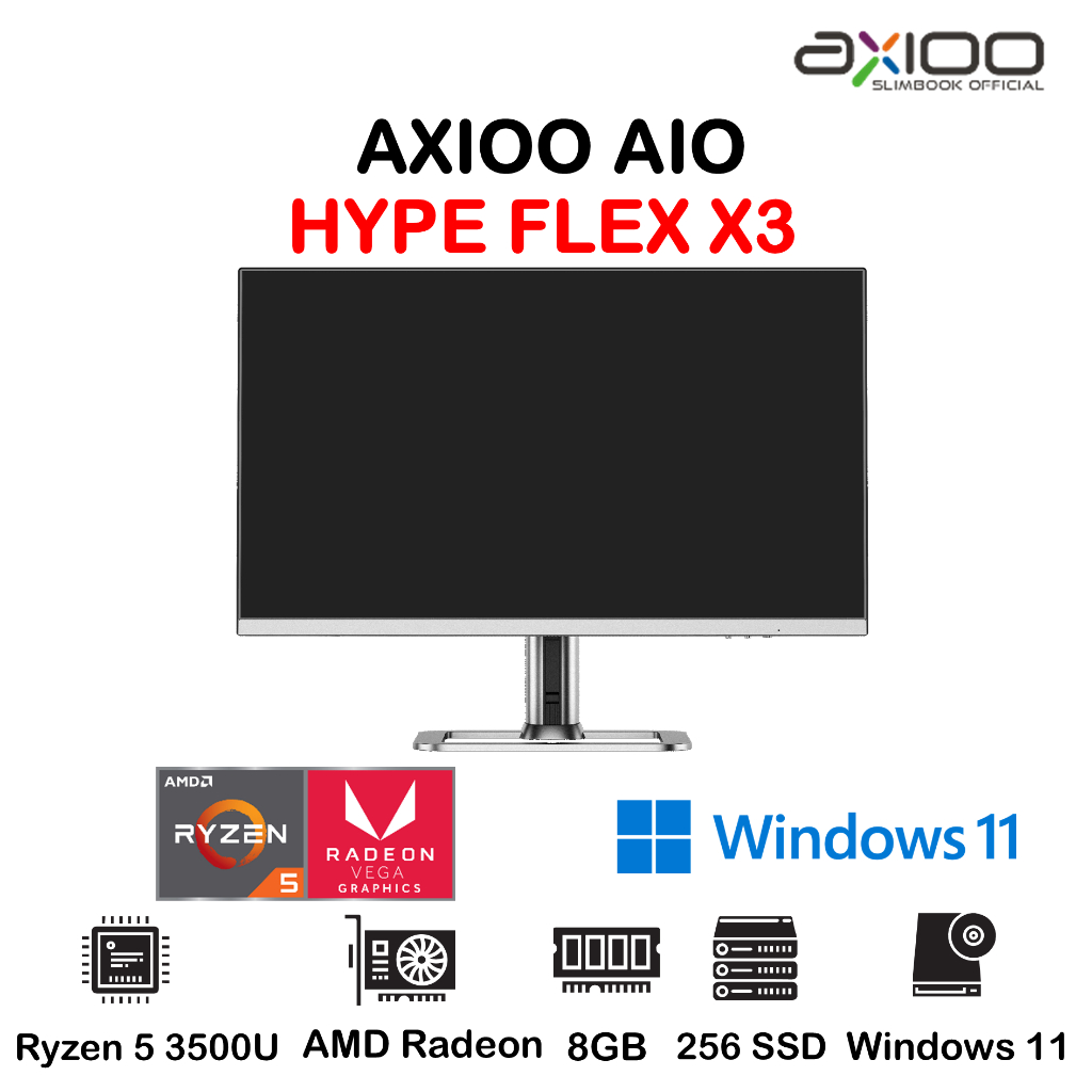 Jual AXIOO AIO PC ALL IN ONE HYPE FLEX X3 AMD RYZEN 5 3500 8GB 256GB ...