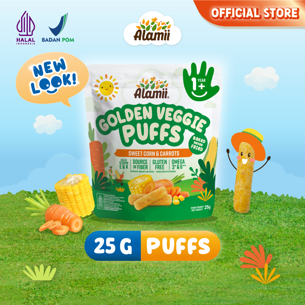 Jual Alamii Puffs Veggie Lovers - Bundle isi 4 x 25g / Cheesy Tomato ...