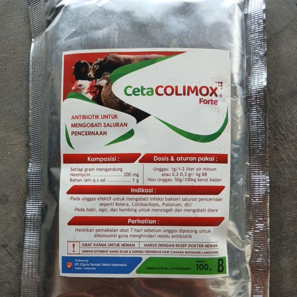 Jual cetaCOLIMOX forte 100 gram Antibiotik untuk mengobati saluran ...