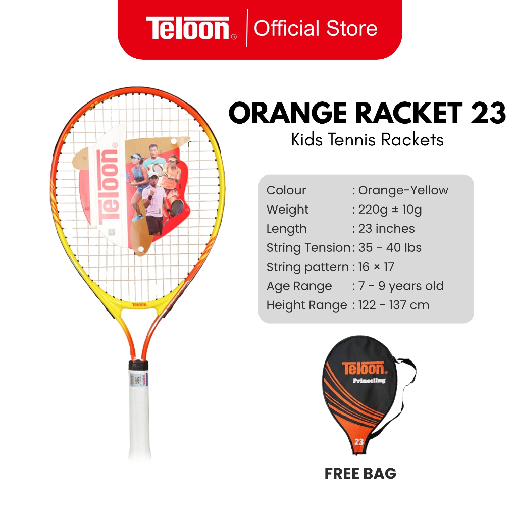 Jual Teloon Raket Tenis Anak 23 Inch Orange & Infinity Blue - Junior ...