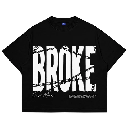 9. Kaos Oversize Boxy Tee Unisex Temporary Black
