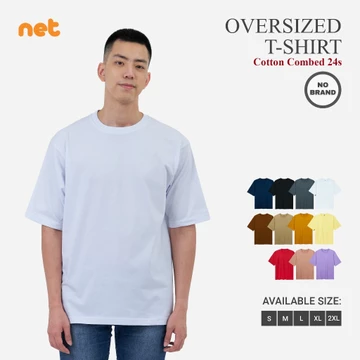 Kaos Polos Oversize Cotton Combed 24S Oversized Tshirt Big Size Unisex Pria Wanita