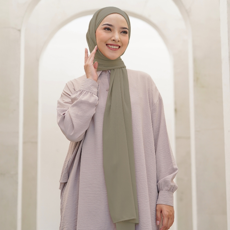 Nabillasyal Hawa Series Pashmina 2 In 1 Hijab Semi Instant Ceruti