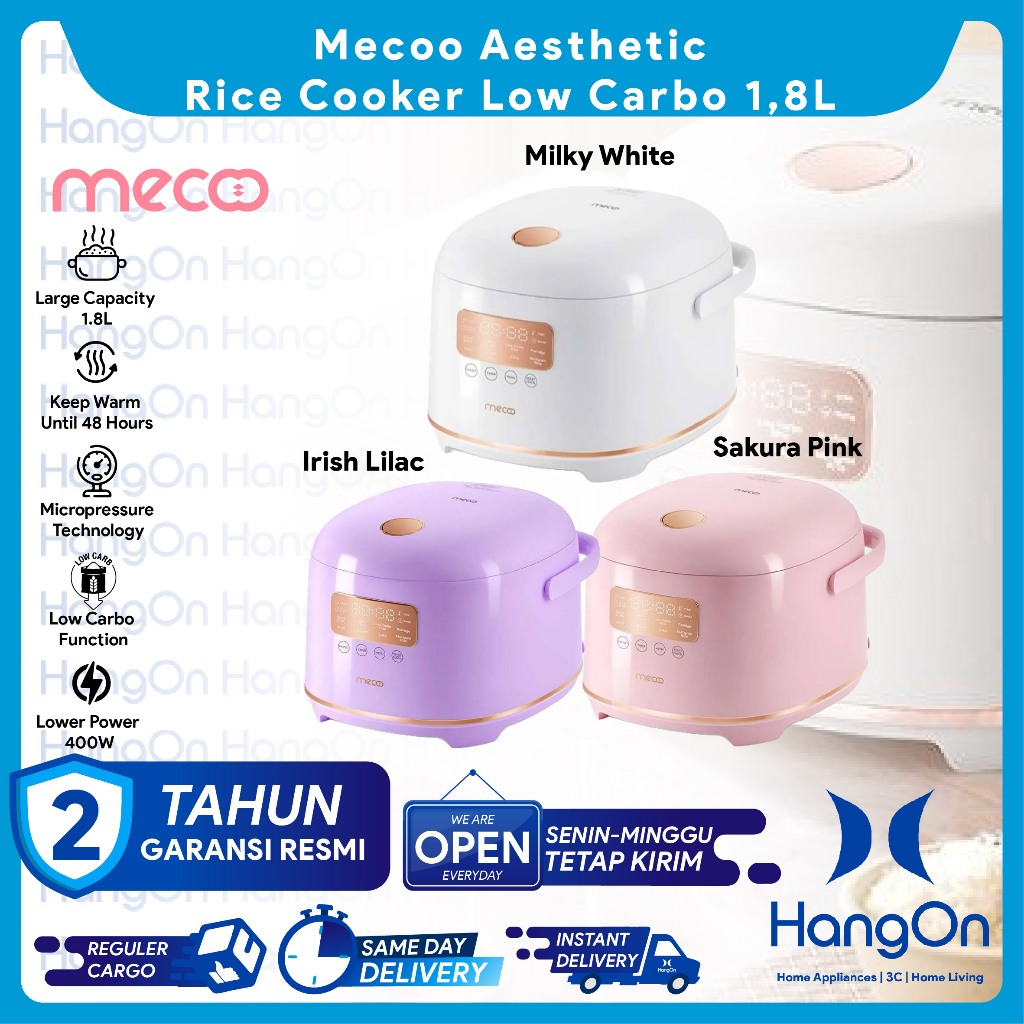 Jual Mecoo Rice Cooker Most Aesthetic 1.8L UltraWarmth Low Watt 400W ...