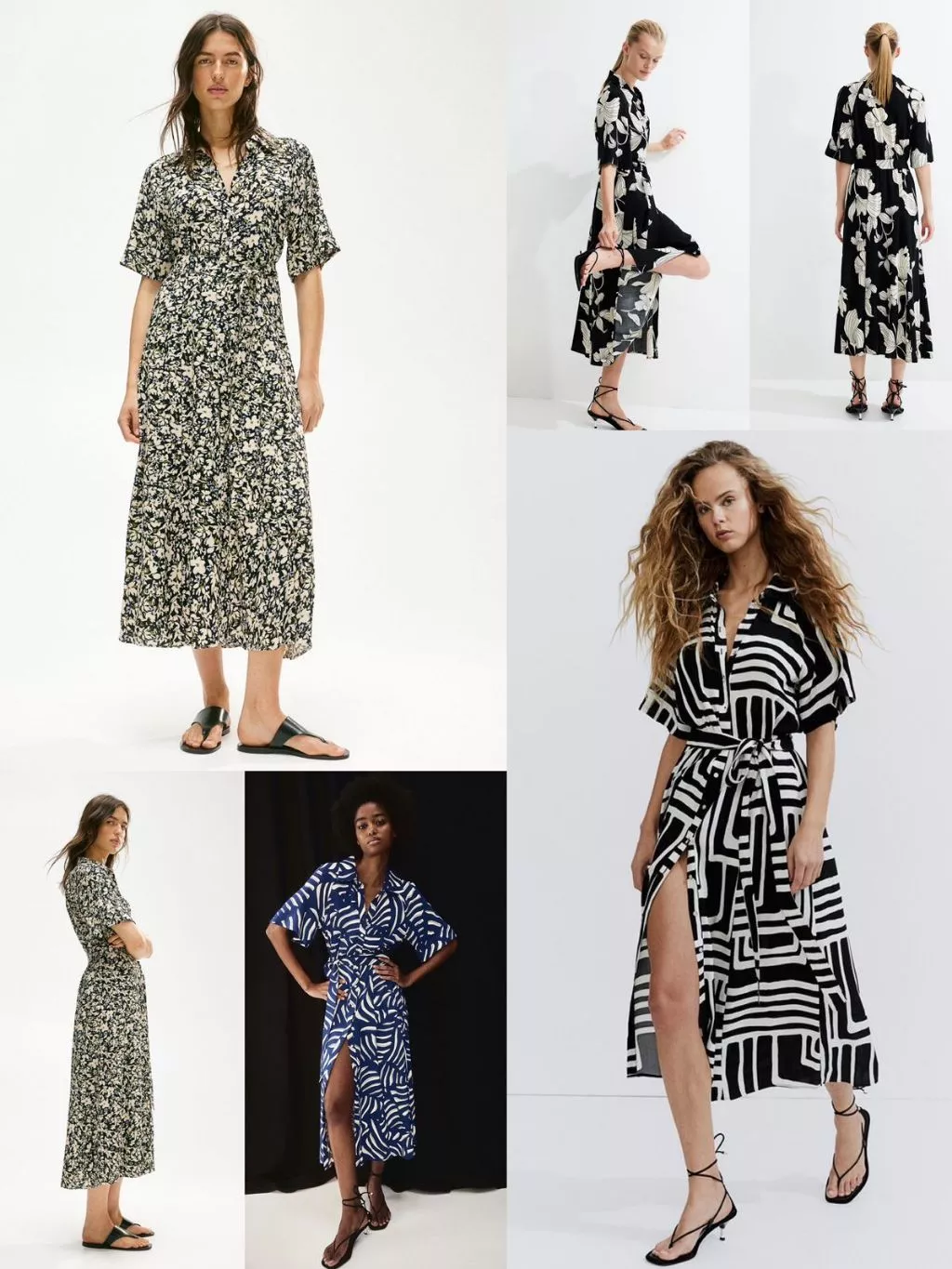 Dress Midi Wanita Dengan Belt Cantik & Elegan  Women's Tie-Belt Shirt Dress - HM-9289