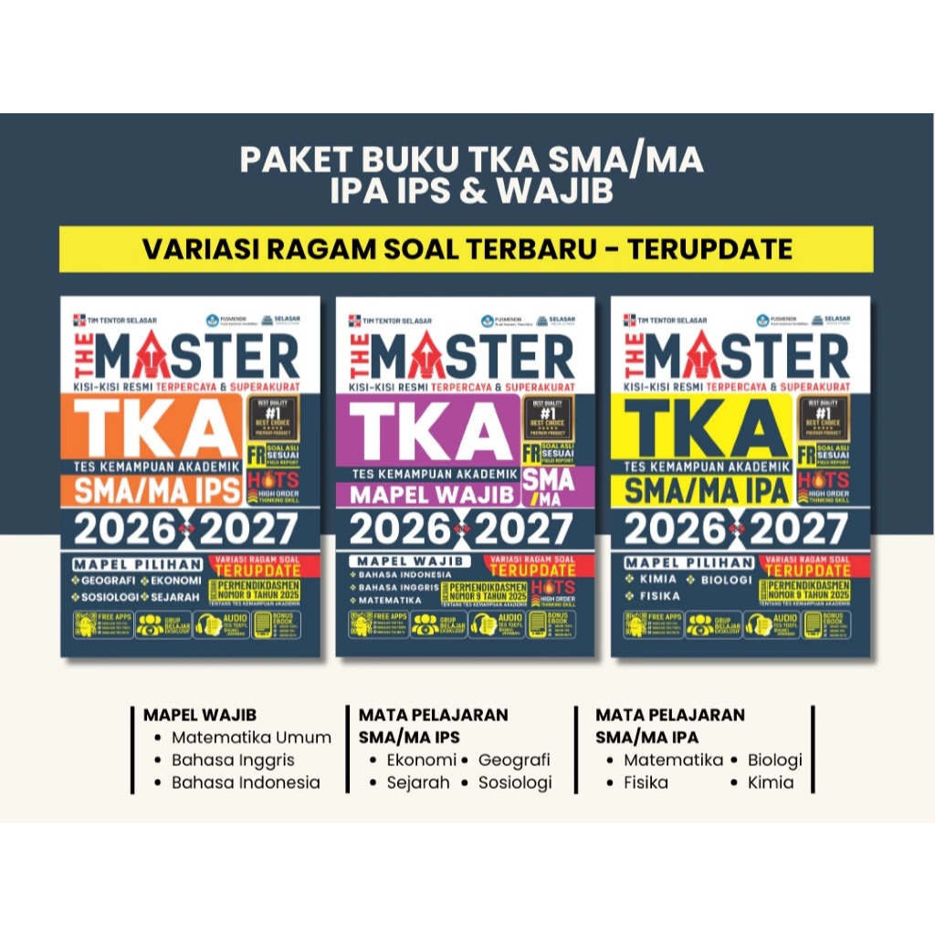 Jual NEW! Buku The Master TKA SMA/MA IPA IPS & WAJIB 2026 2027 ...