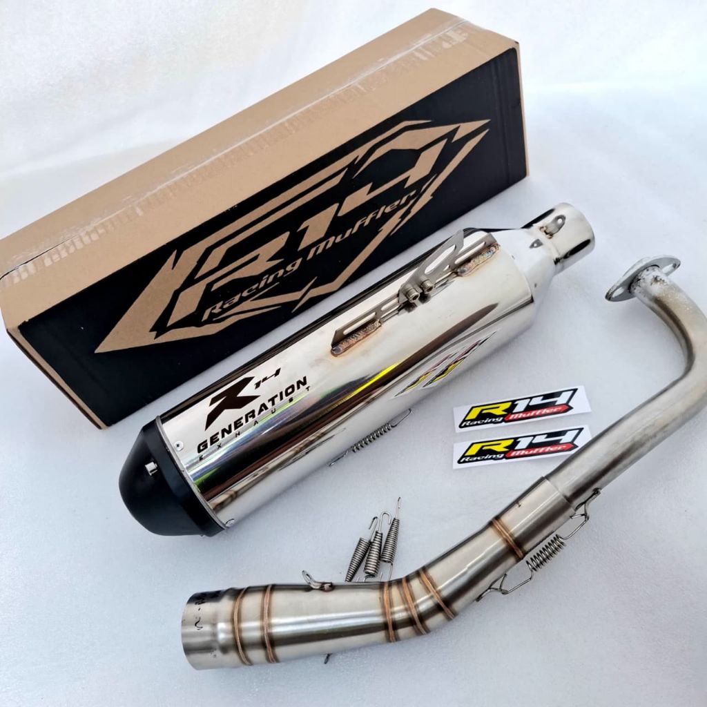 Jual KNALPOT STD RACING R14 EXHAUST BASS ADEM METIK AEROX NMAX PCX ADV ...