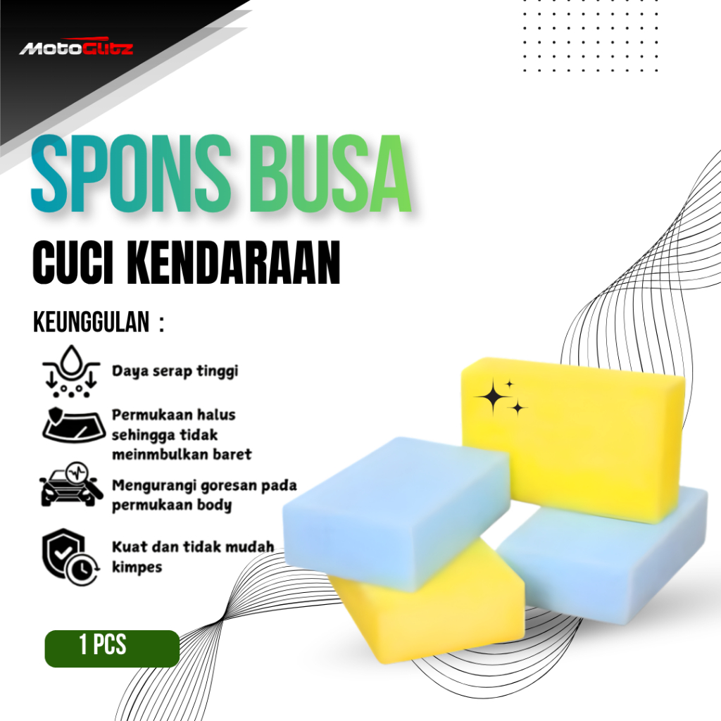 Jual Spons Cuci Kendaraan Motor Mobil Sabun Cuci Motor Sponge Cuci ...