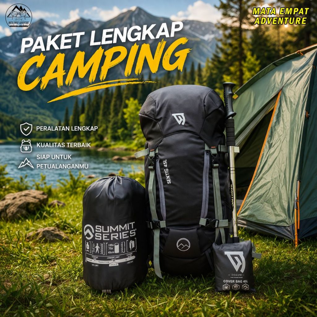 [ PAKET LENGKAP CAMPING ] TAS RANSEL GUNUNG CARRIER 60 LITER DAN 45L TAS PENDAKI GUNUNG HIKING ADVENTURE