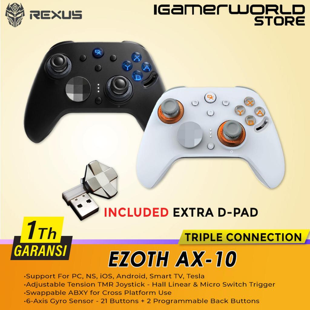 Jual Rexus Daxa Ezoth AX10 / AX-10 Adjustable TMR Joystick & Swappable ...