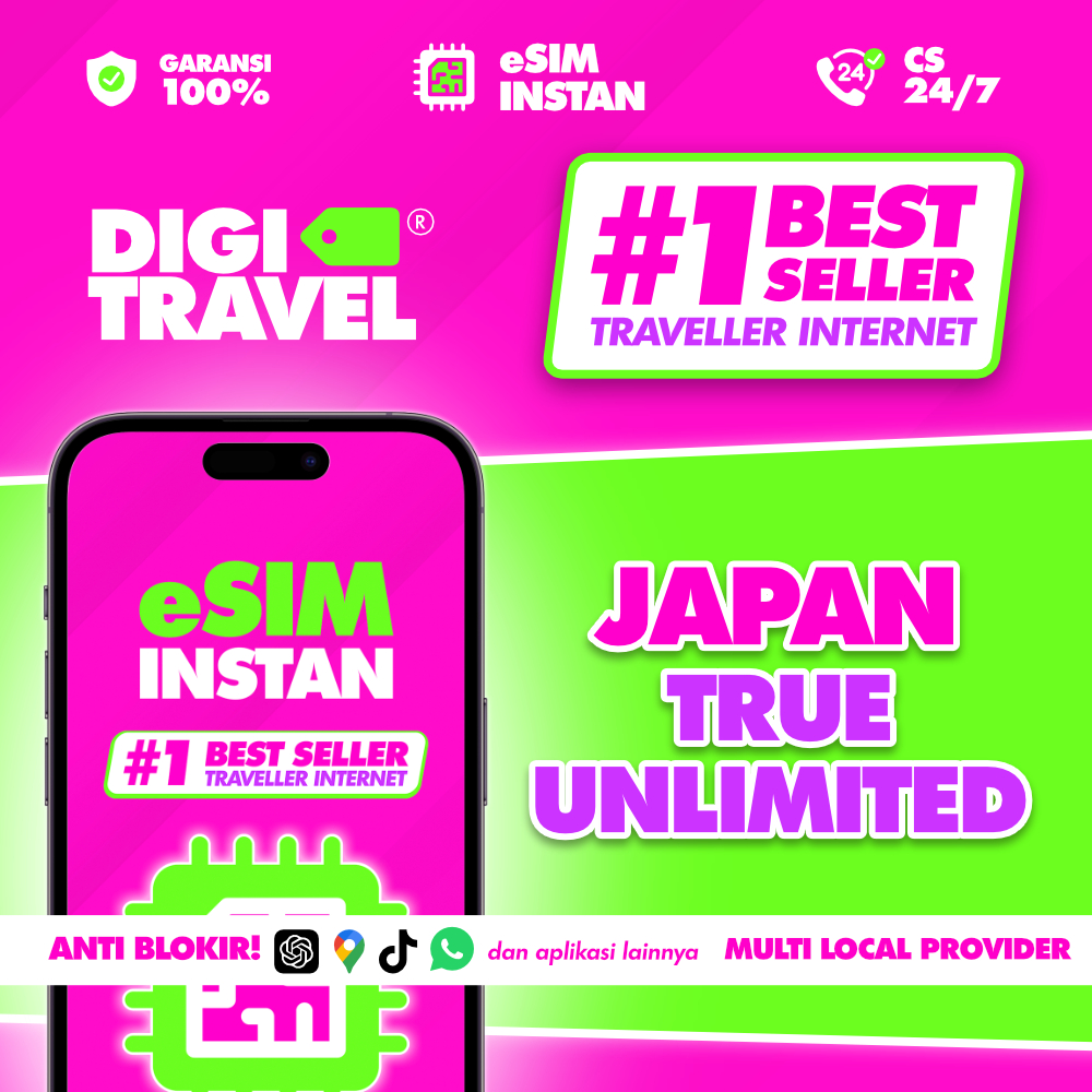 Jual eSIM Jepang Japan True Unlimited Data Internet Roaming Softbank ...