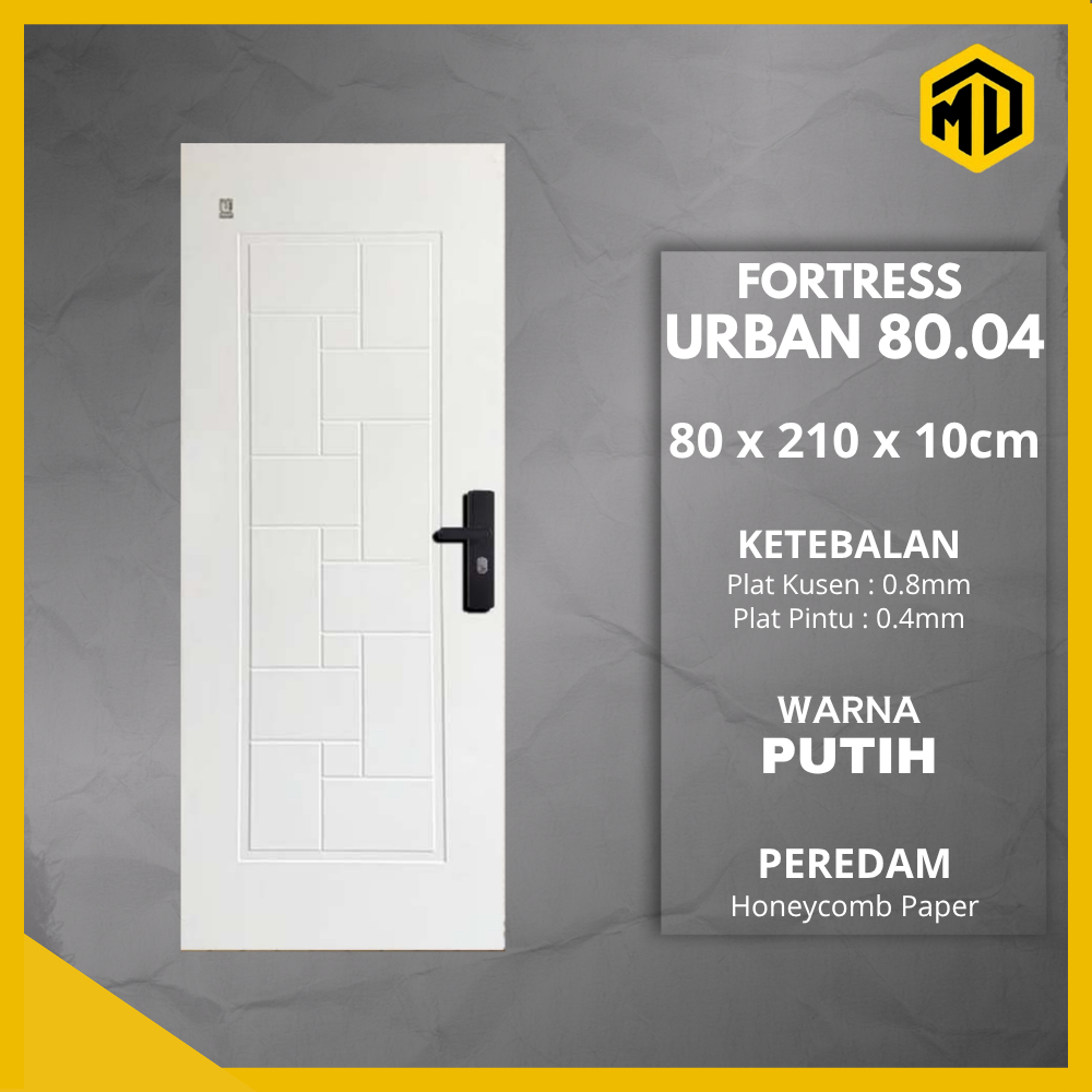 Pintu Kamar - Pintu Utama Baja JBS URBAN 80x210 Anti Rayap Tahan Segala Cuaca