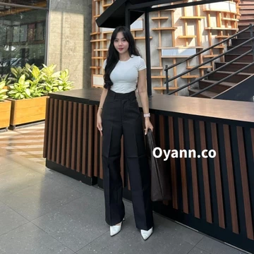 Vara Pants Kulot Highwaist Celana Panjang Wanita Kantor Bahan Semi Woll Premium