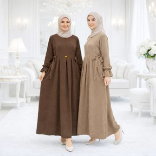 Gamis Crinkle Premium Busui Friendly Ruffle