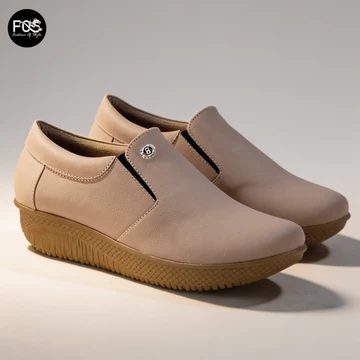 Sepatu Kasual Wanita Korean Style Dewasa Fashion Slip On Flat Shoes Empuk Tebal Sintetis