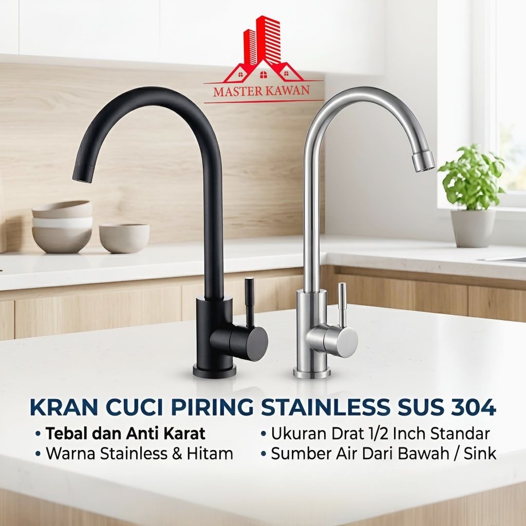 Jual Kran Kitchen Sink Stainless Model PIPA MEJA / Kran Cuci Piring ...