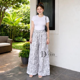 Celanakudot Everyday Pants Motif Abstrak Celana Panjang Wanita Baggy Kantor Kuliah Kulot