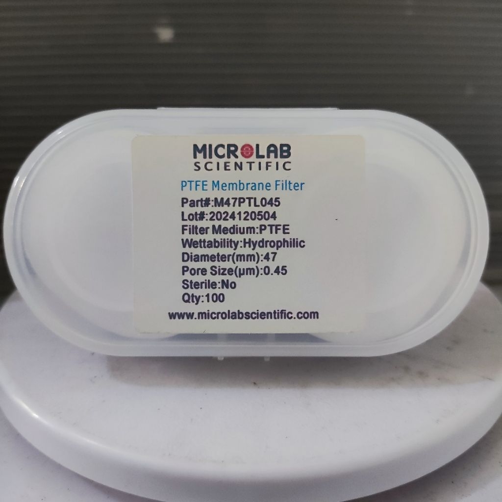 Jual MICROLAB PTFE Membrane Filter Hydrophilic 0.45um ; 47mm ( DIJUAL ...