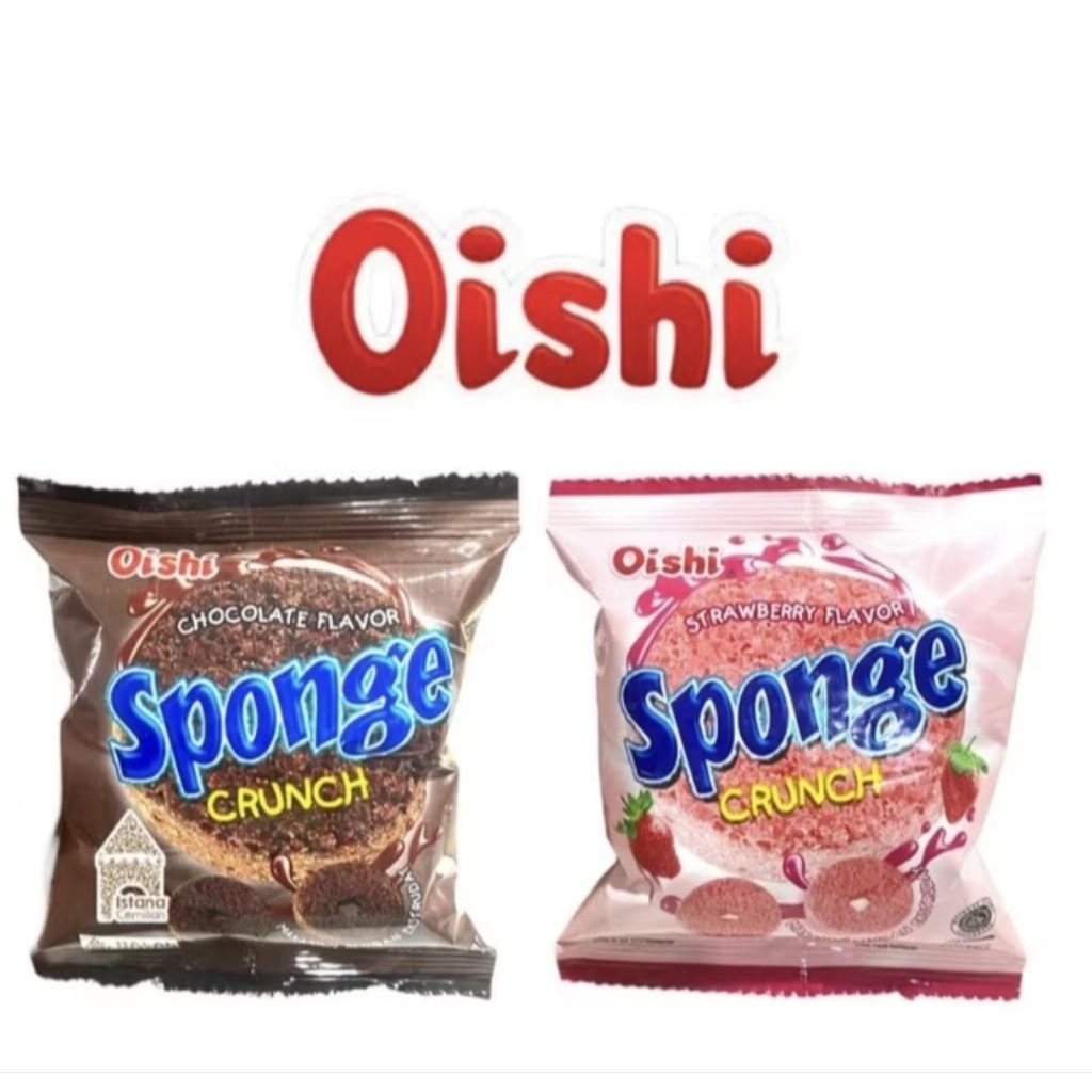 Jual 10 Pcs Snack Oishi Sponge Crunch 9gr - Renyah, Gurih, Pilihan Rasa ...