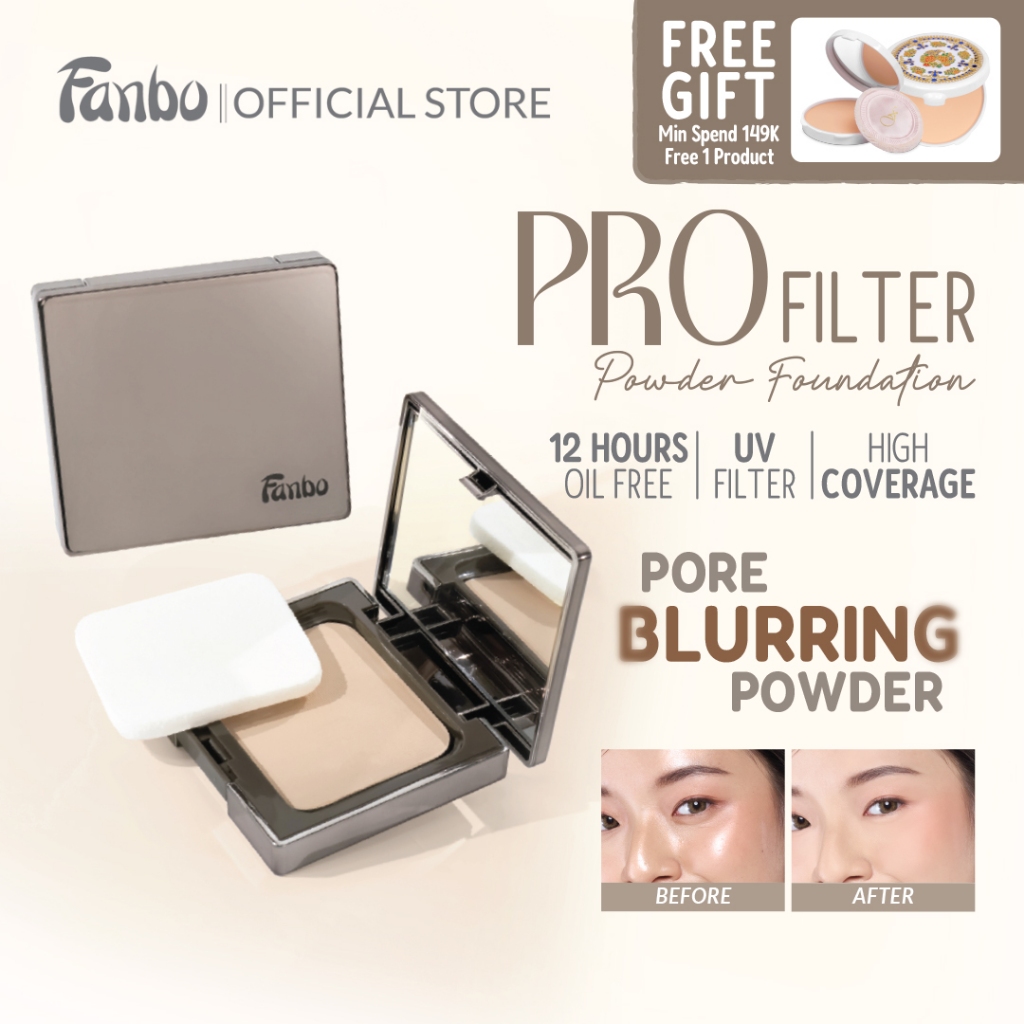Jual Fanbo Pro Filter Powder Foundation - Bedak Padat High Coverage ...