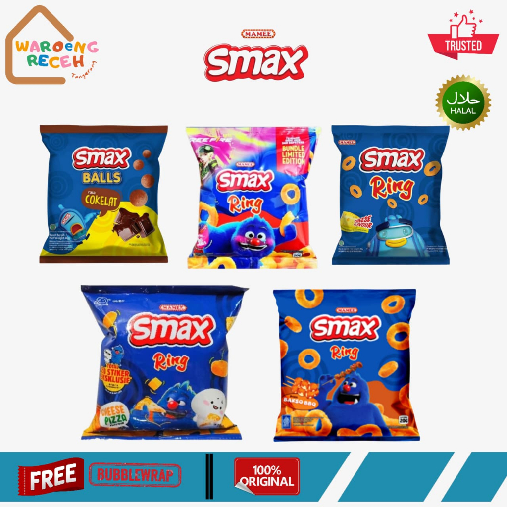 Jual Smax Ring Cheese Pizza Baso BBQ Sweet Chili 1 Renceng isi 10 Pcs ...