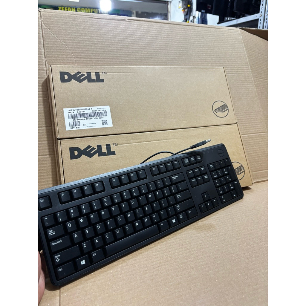 Jual keyboard usb dell slim normal lengkap dus seperti baru | Shopee ...