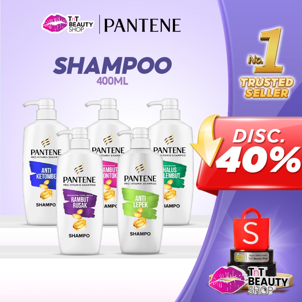Pantene Shampoo 400ml Series - Anti Dandruff -  Anti Lepek - Halus & Lembut | TnT Beauty Shop