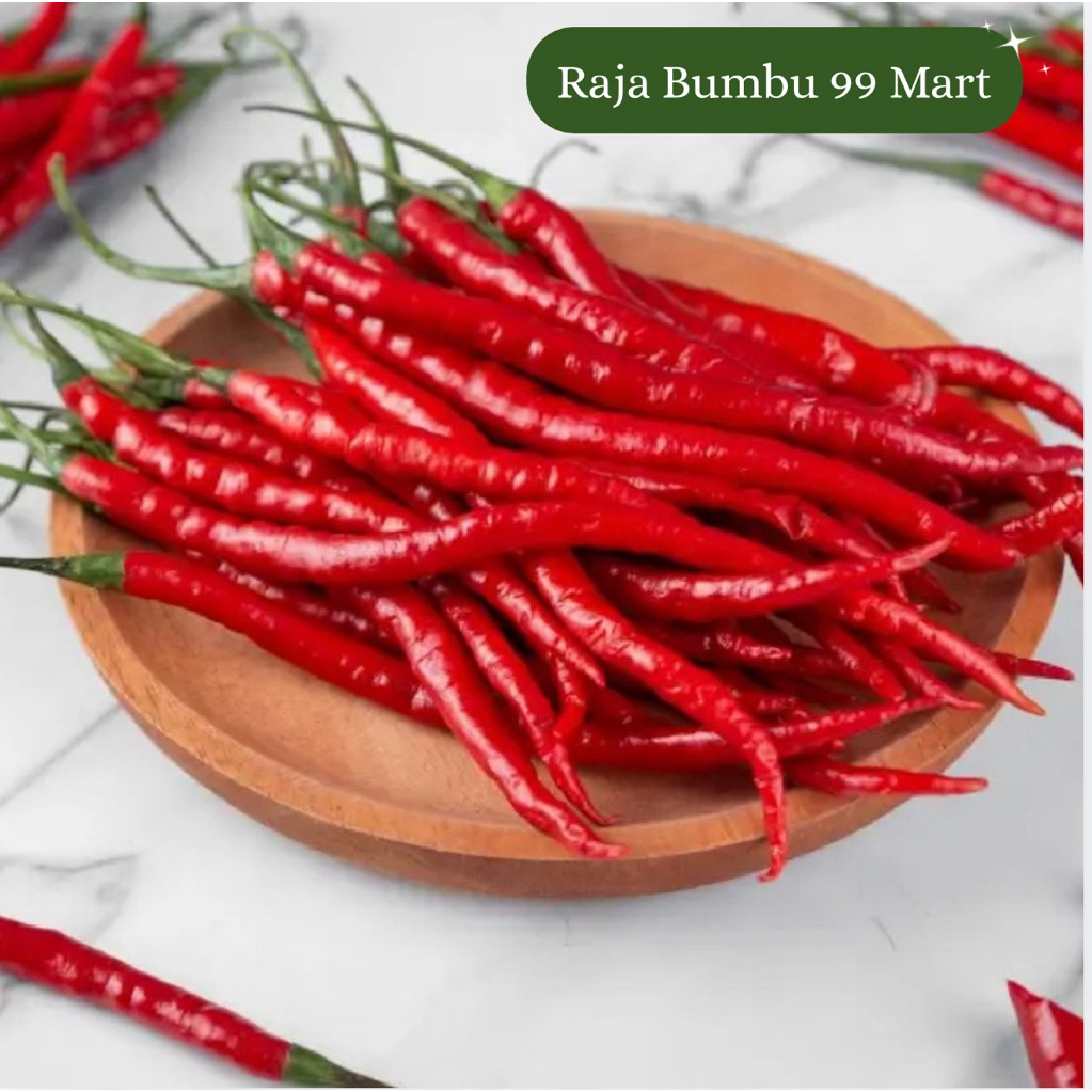 Jual Cabe Merah Keriting SUPER, Raja Bumbu 99 Mart | Shopee Indonesia