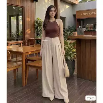 Lavie Pants Celana Kulot Culote Pallazo Highwaist Celana Panjang Wanita Fashion Muslim Wanita