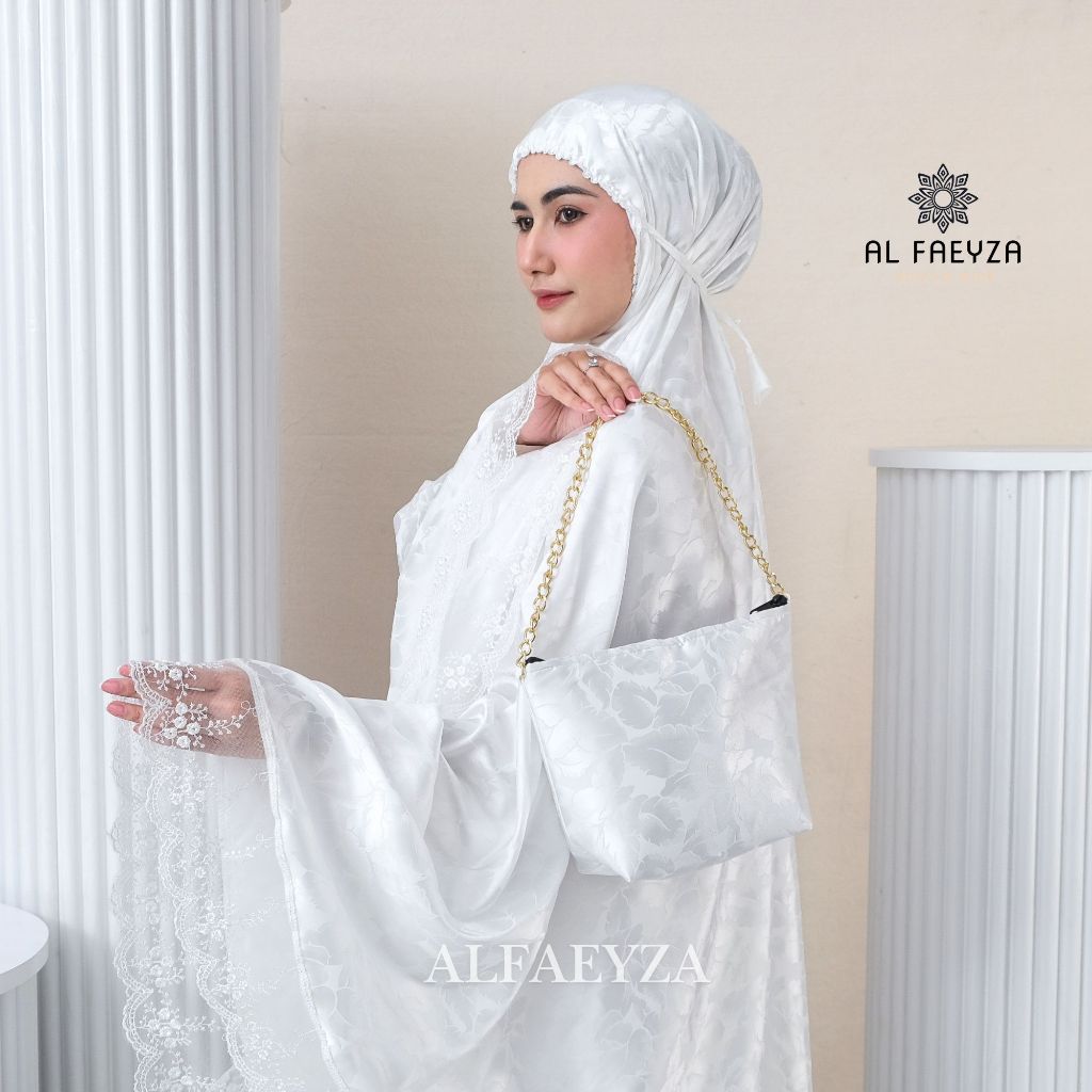 Mukena Dewasa Sutra Silk Premium Renda Mewah Series Thahira
