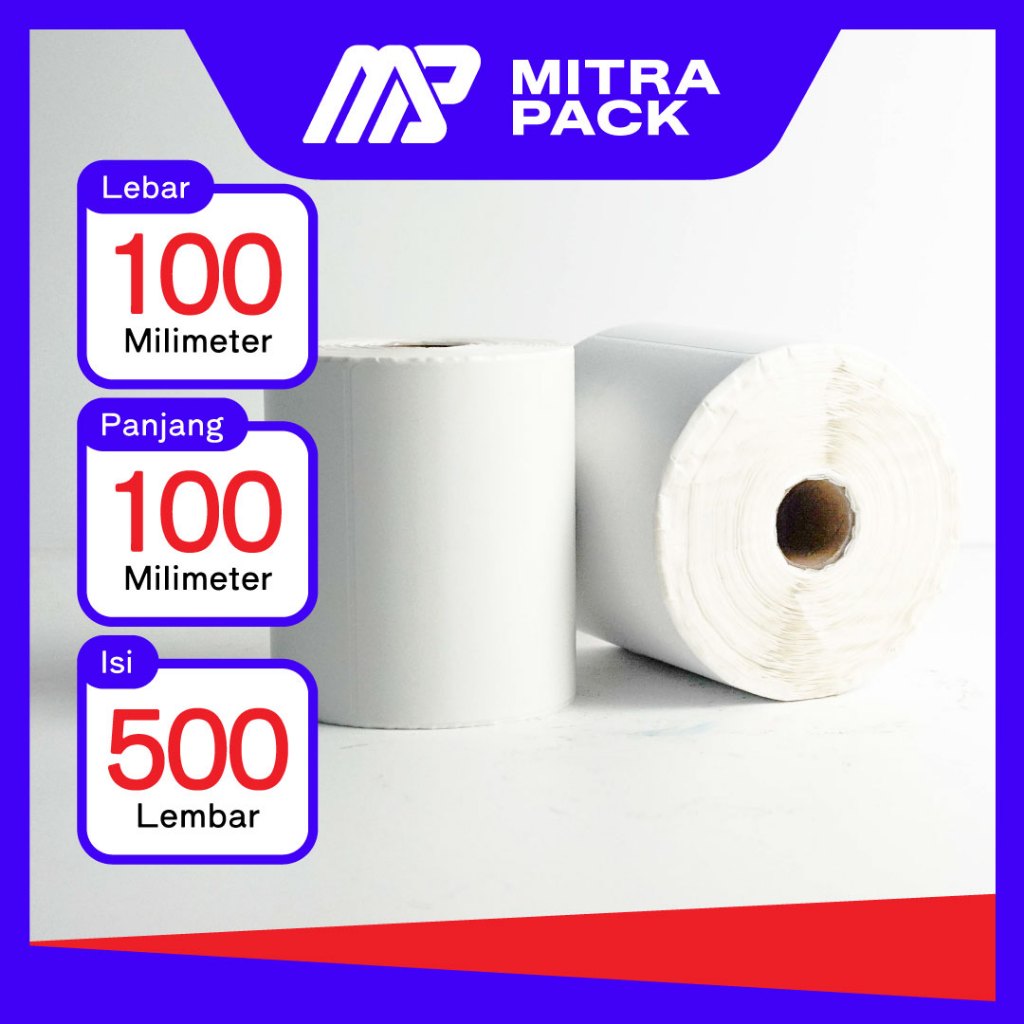 Jual Kertas Label Thermal / Resi Barcode | Ukuran 100mm x 100mm | 1 ...