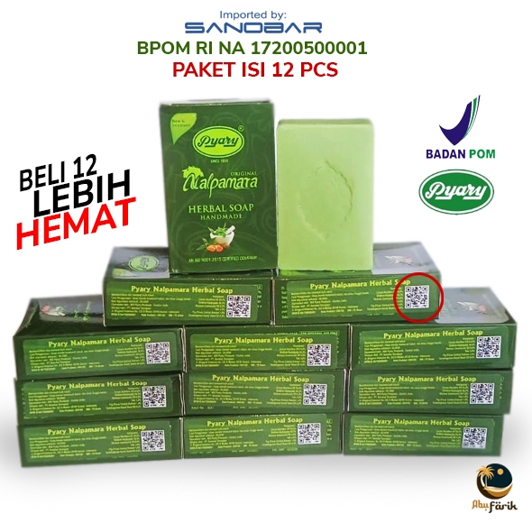 [BPOM] 12 Pcs Sabun NALPAMARA BPOM RI NA 17200500001  | Pemutih Wajah | Grosir