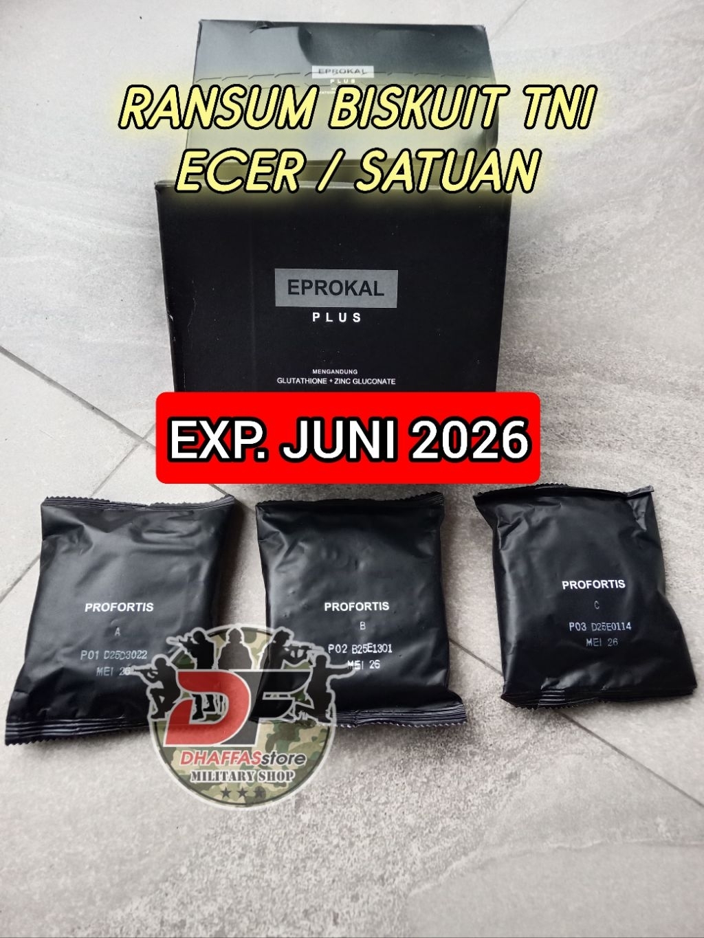 Jual RANSUM TNI BISKUIT PRPFORTIS. EXP. JUNI 2026 . BISKUIT TNI ...