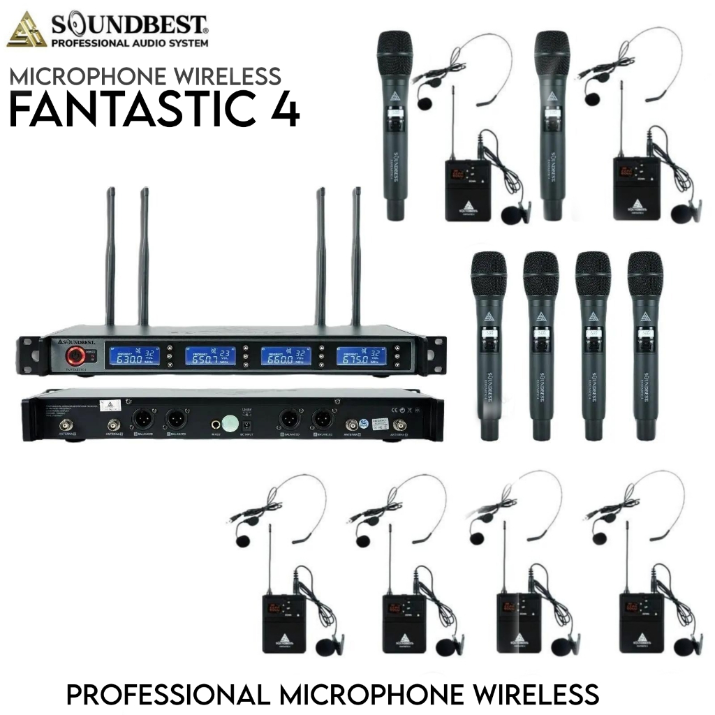 Jual Mic Wireless Soundbest Fantastic 4 Original | Shopee Indonesia