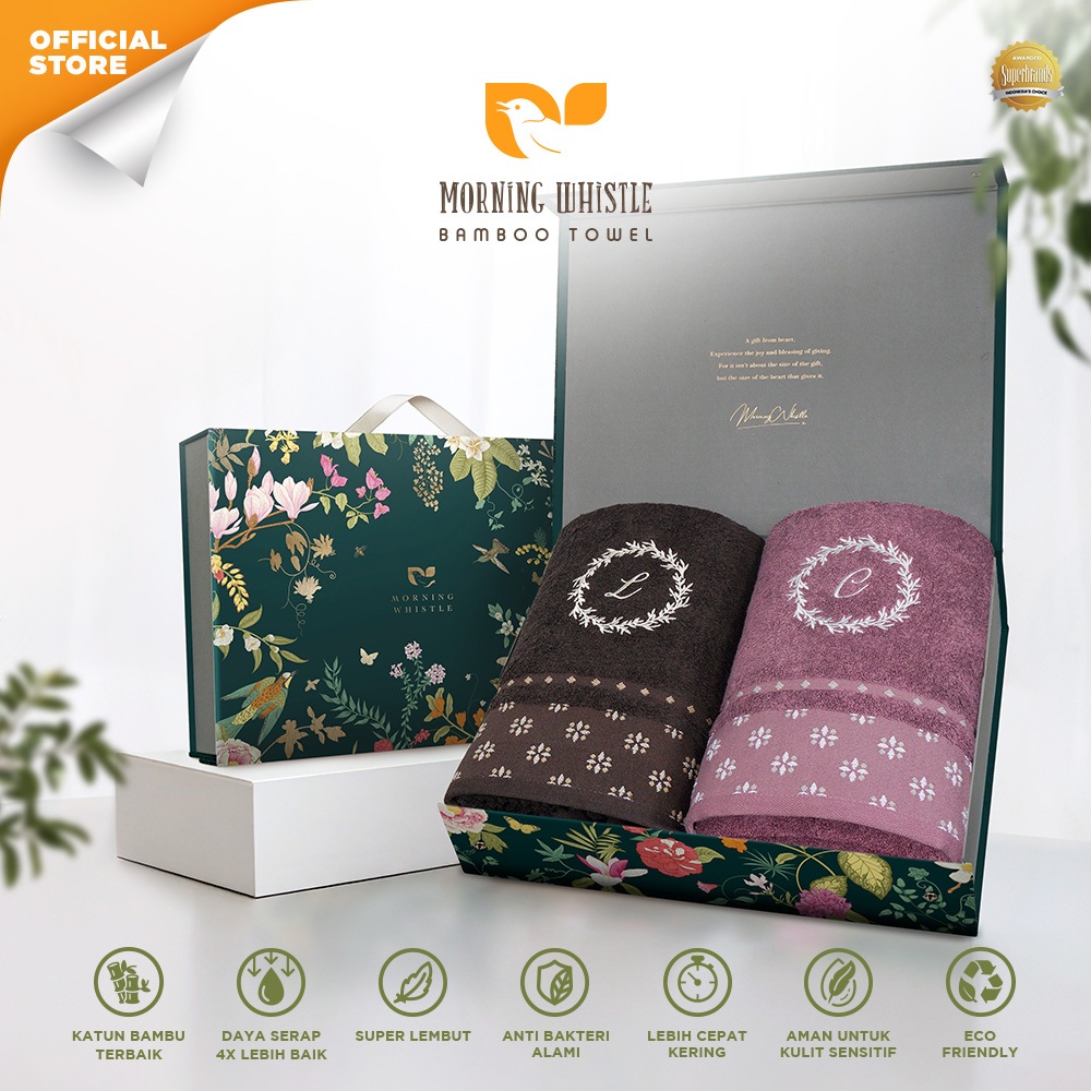 Morning Whistle - Jasmine (Handuk Couple Set) / Handuk Seserahan / Kado Pernikahan / Souvenir / Hadiah / Gift / Hampers