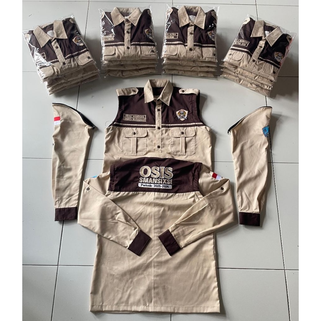 Jual KEMEJA PDH ROMPI 2 IN 1 CUSTOM BORDIR | Shopee Indonesia