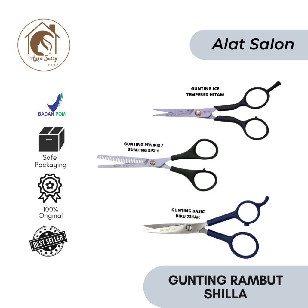 Jual GUNTING RAMBUT SHILLA / GUNTING BASIC / GUNTING PENIPIS | Shopee ...
