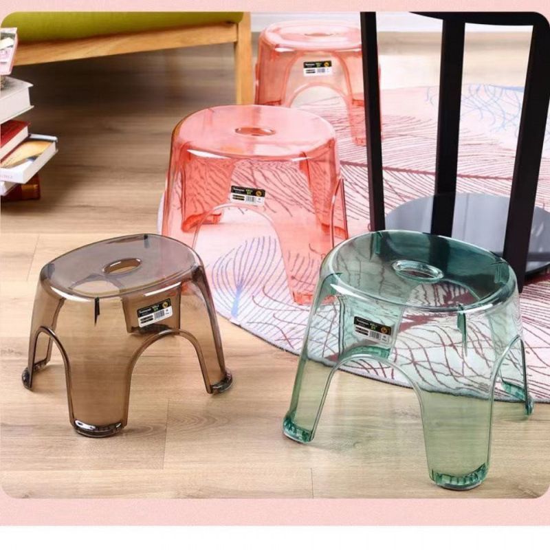 Paket Hemat Bangku 3/5/10 Pc Plastik Mini Transparan / Stool Serbaguna Kuat & Ringan Elegan