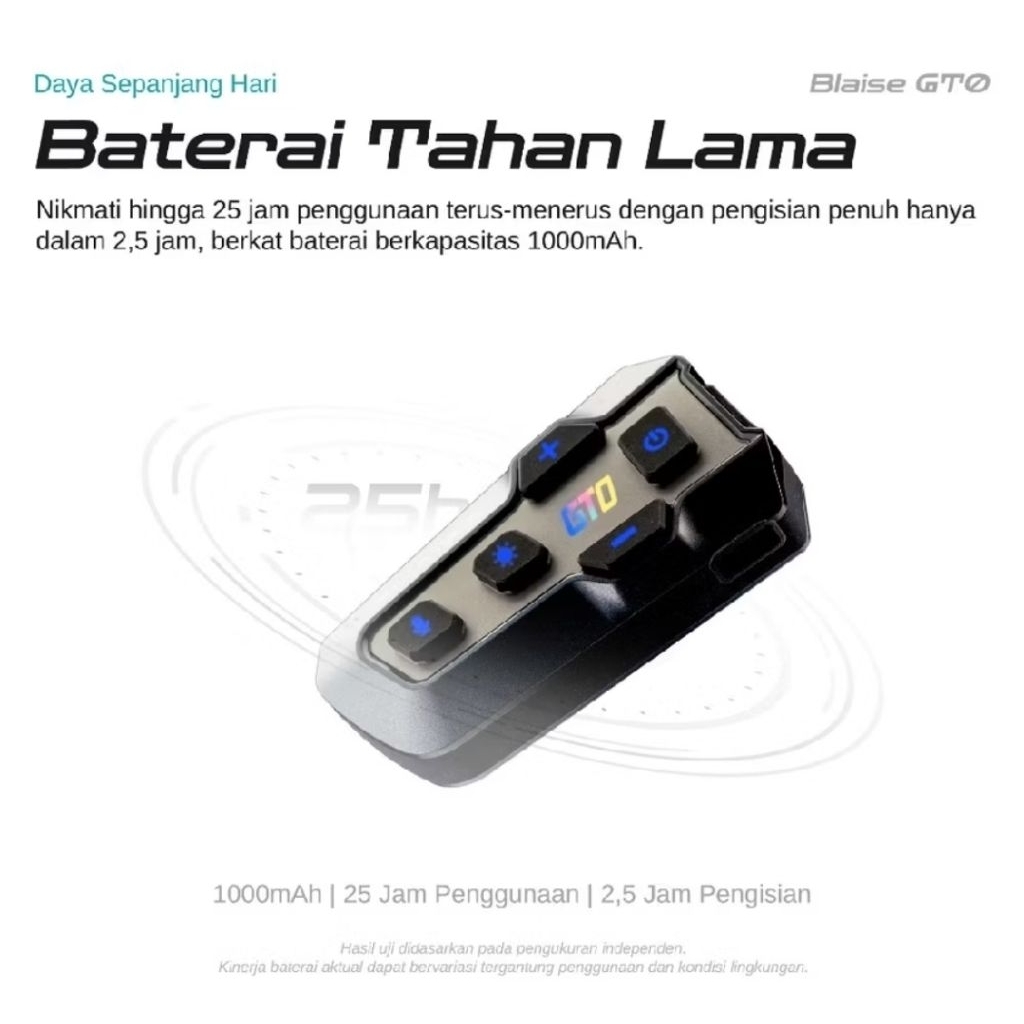 Jual Intercom Helm Bluetooth Blaise GT0 - Tahan Air IPX6, Koneksi ...