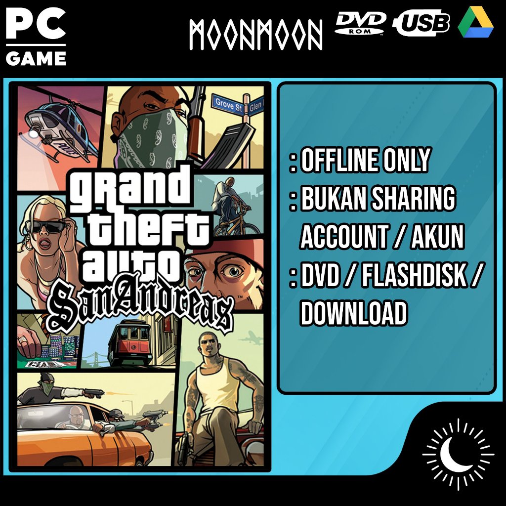 Jual Grand Theft Auto San Andreas / GTA SA Game PC Laptop Termurah ...