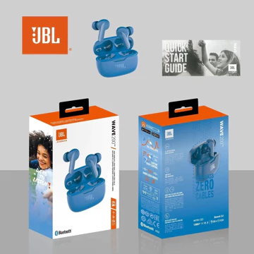 JBL Wave 200 TWS Earbud Nirkabel Sesungguhnya JBL Deep Bass Sound Earbuds Bluetooth 5.0 Water