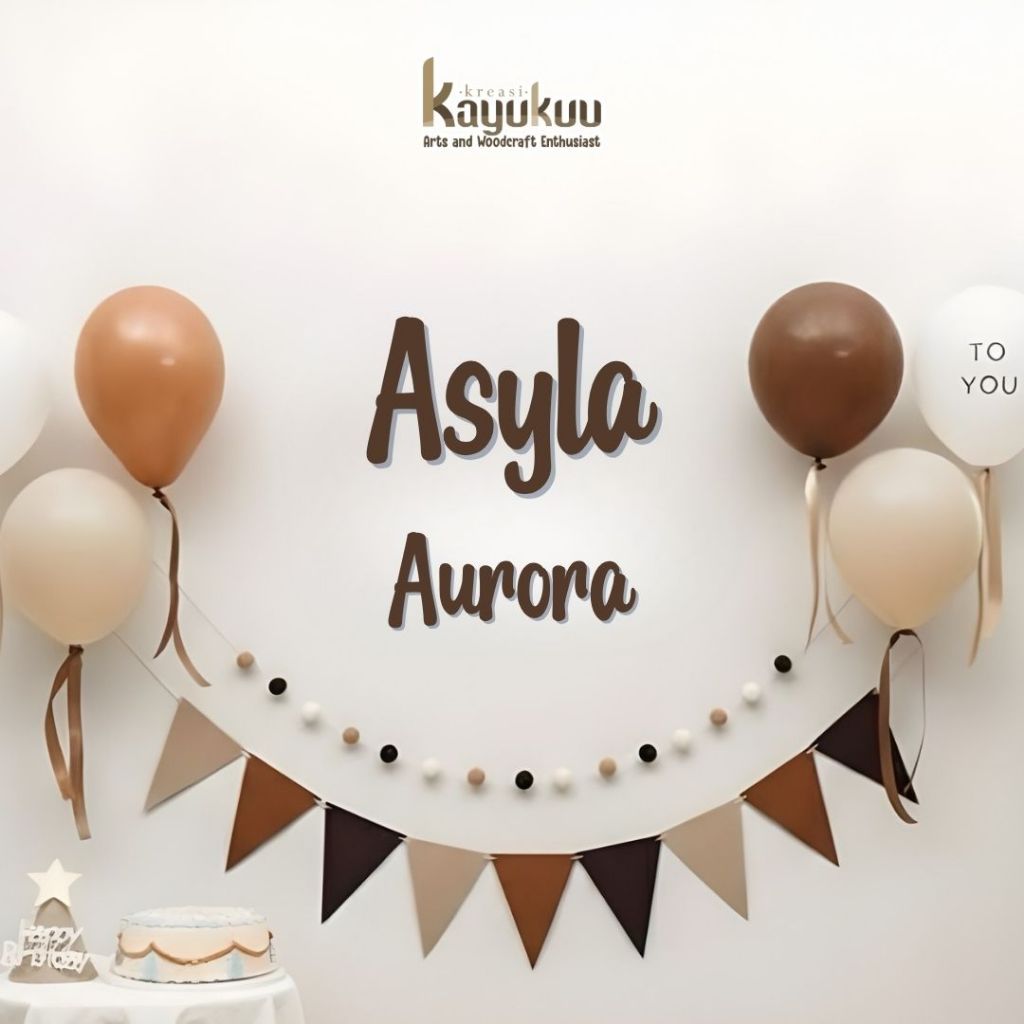 Kreasikayukuu Custom Nama Per Huruf | Dekorasi Ulang Tahun / Tasyakuran Bahan Kertas Jasmine