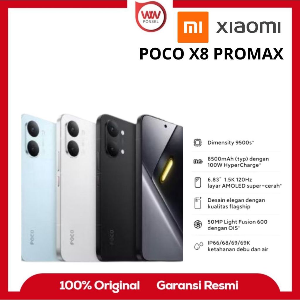 Jual Hp Poco X8 Promax Ram 12GB Internal 512GB Garansi Resmi | Shopee ...