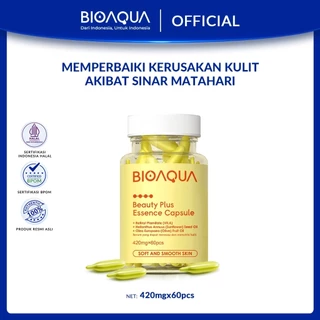 BIOAQUA Serum Wajah Beauty Plus Essence Capsule 60pcs Vitamin E Facial Essence Moisturizing Anti-aging Serum bpom