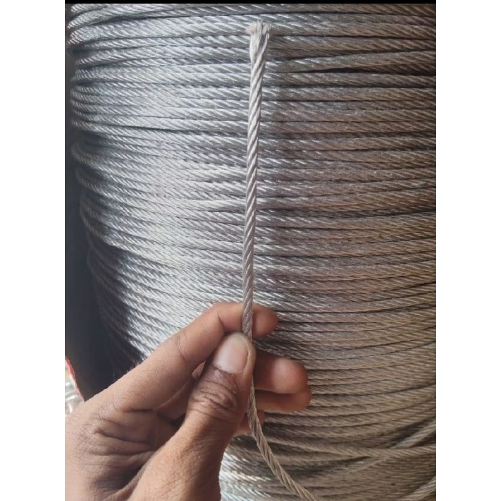 Jual Kawat Seling Baja Galvanis 4MM atau Seling Galvanis Wire Rope ...
